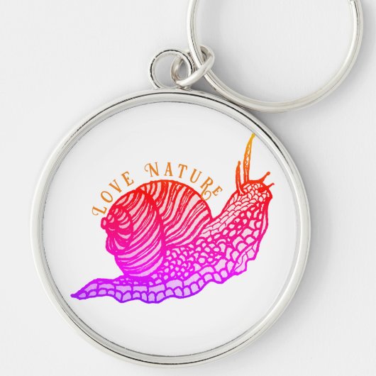 Slak in grafische stijl sleutelhanger (Voorkant)