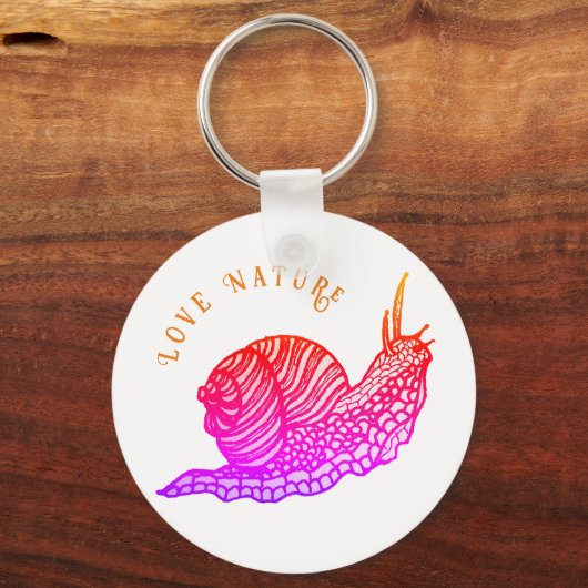 Slak in grafische stijl sleutelhanger (Voorkant)