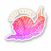 Slak in grafische stijl sticker (Voorkant)