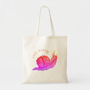 Slak in grafische stijl tote bag