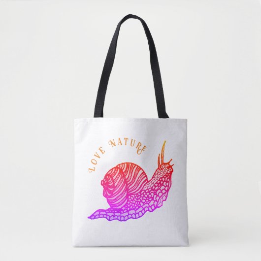 Slak in grafische stijl tote bag (Voorkant)