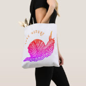Slak in grafische stijl tote bag (Dichtbij)