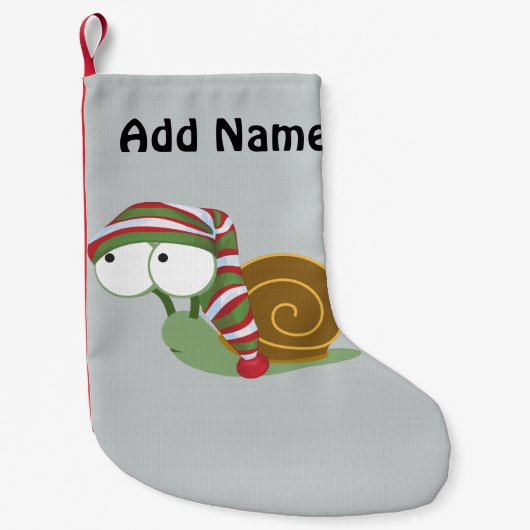 Slak in het pet van de winter kleine kerstsok (Voorkant)