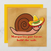 Slak in Sombrero Cinco de Mayo Kaart (Voorkant / Achterkant)