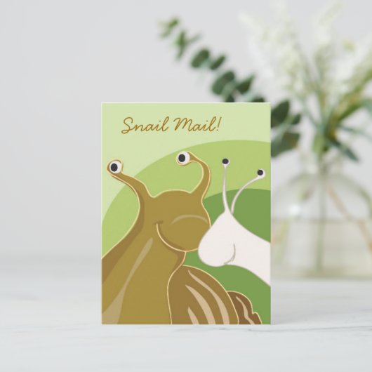 Slak Mail! Briefkaart (Staand voorkant)