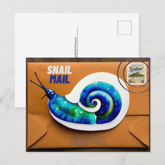 Slak Mail, Briefkaart voor postkruising (Voorkant / Achterkant)