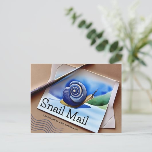 Slak Mail, Briefkaart voor postkruising (Staand voorkant)