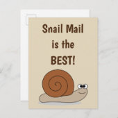 Slak Mail Cute Funny Humorisro Briefkaart (Voorkant / Achterkant)