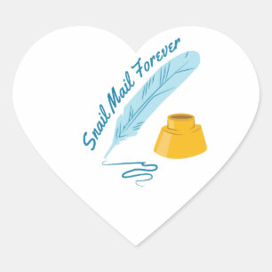 Slak Mail Hart Sticker