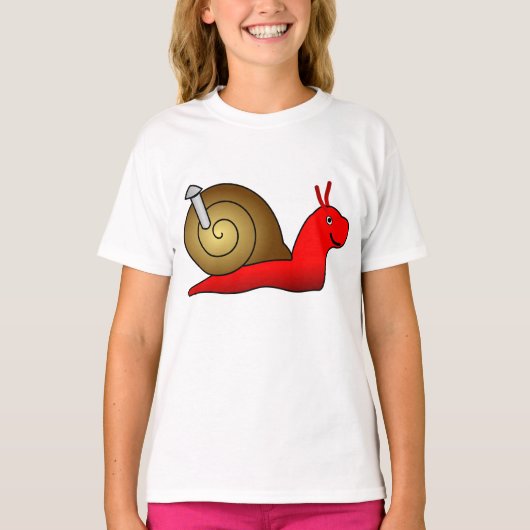 Slak meisjes T-shirt (Voorkant)