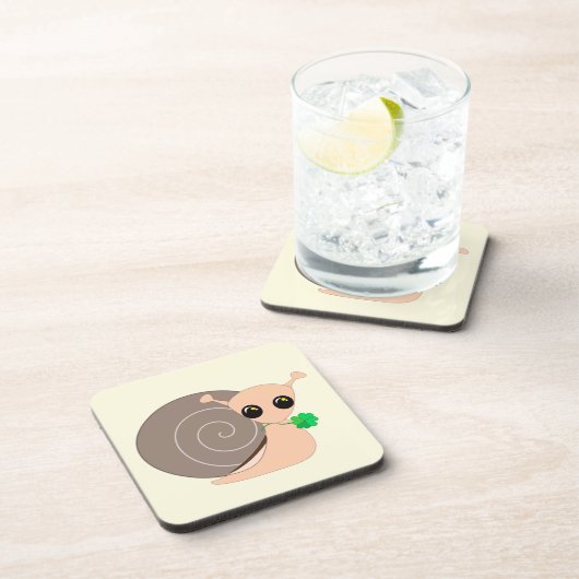 Slak met Clover Onderzetter Lucky (Rechterzijde)