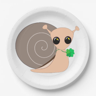 Slak met Cover Paper Borden Lucky Papieren Bordje