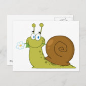 Slak met een ventilator in zijn mond briefkaart (Voorkant / Achterkant)