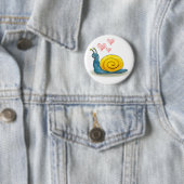 Slak met groot hart | Lot-dier Ronde Button 5,7 Cm (In situ)