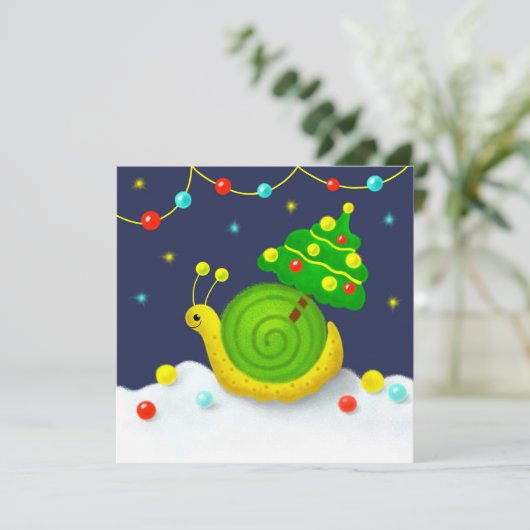 Slak met kerstboom (Staand voorkant)