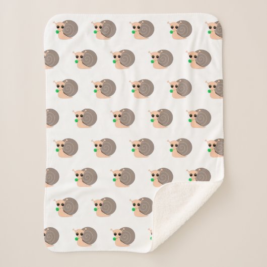 Slak met Klaver Baby Sherpa Deken (Voorkant)