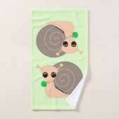Slak met Klaverblad Badhanddoeken of Kies Kleur Bad Handdoek (Handdoek)