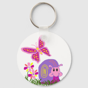 Slak n Butterfly-sleutelketen Sleutelhanger