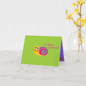Slak Notecard Kaart (Gele Bloem)
