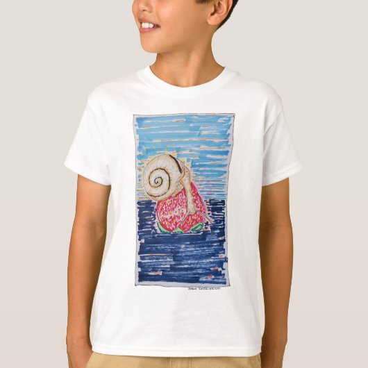 Slak op de Aardbei T-shirt (Voorkant)