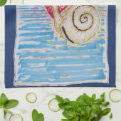 Slak op de Aardbei Theedoek (Gevouwen)