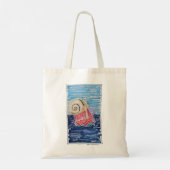 Slak op de Aardbei Tote Bag (Achterkant)