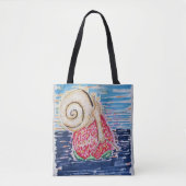Slak op de aardbei tote bag (Voorkant)