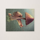 Slak op de paddenstoel legpuzzel (Horizontaal)