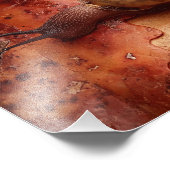 Slak op een missie foto afdruk (Hoek)