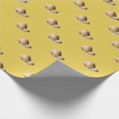Slak op geel omlooppapier cadeaupapier (Hoek)