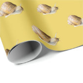 Slak op geel omlooppapier cadeaupapier (Rol Hoek)