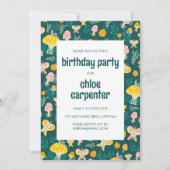 Slak Paddenstoel Schattig Aardig AANGEPRASTE VERJA Kaart (Voorkant)