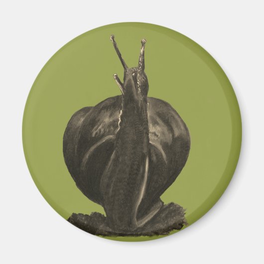 Slak Pastels Tekening Ronde Magnet (Voorkant)