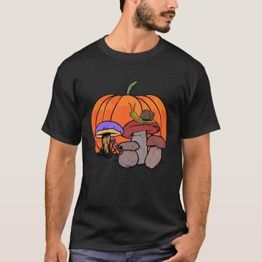 Slak pompoen champignons herfst kinderen t-shirt (Voorkant)