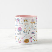 Slak positief denken, roze koffie Mok, 11oz Mok (Midden)