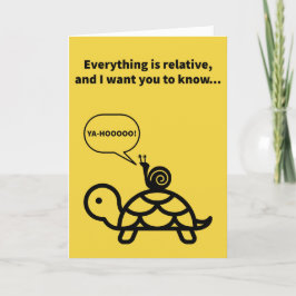 Slak Riding a Turtle - Family Kaart