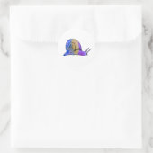 slak ronde sticker (Tas)