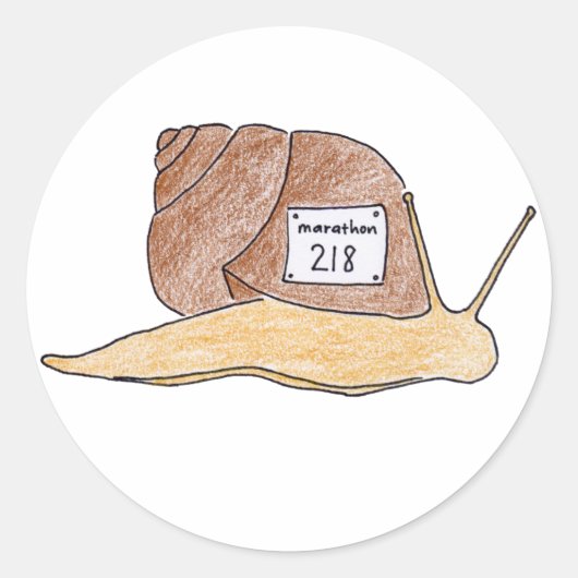 slak ronde sticker (Voorkant)