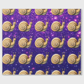 Slak Schattige Charmant Thema Karakter Cadeauverpa Cadeaupapier (Vlak)