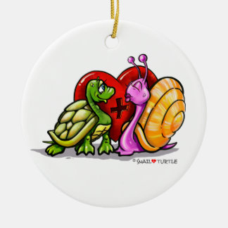 Slak + schildpad - LOVE - KISS - Ornament