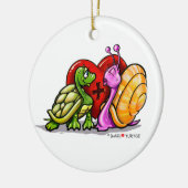 Slak + schildpad - LOVE - KISS - Ornament (Links)