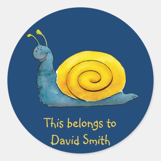 slak | School Ronde Sticker (Voorkant)