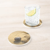 Slak Shell op zand Zandsteen Onderzetter (Zijkant)