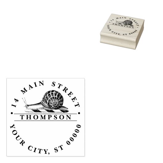 slak tekening naam retouradres rubberstempel (Gestempeld)