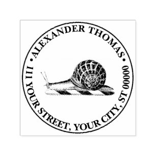  slak tekening naam retouradres  zelfinktende stempel