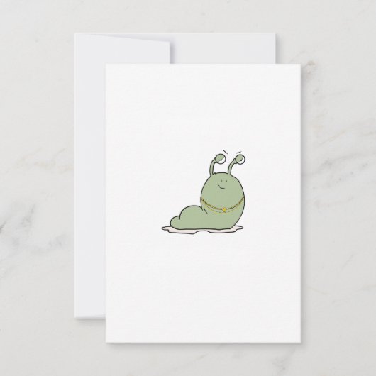 Slak, thema, bug thema bedankkaart (Voorkant)