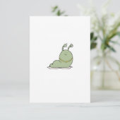 Slak, thema, bug thema bedankkaart (Staand voorkant)