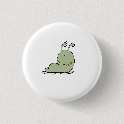 Slak, thema, bug thema ronde button 3,2 cm (Voorkant)