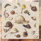 Slak Tuin Pet Gastropod Slak Botanische slakken Raamsticker (Vel 2)