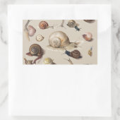 Slak Tuin Pet Gastropod Slak Botanische slakken Rechthoekige Sticker (Tas)